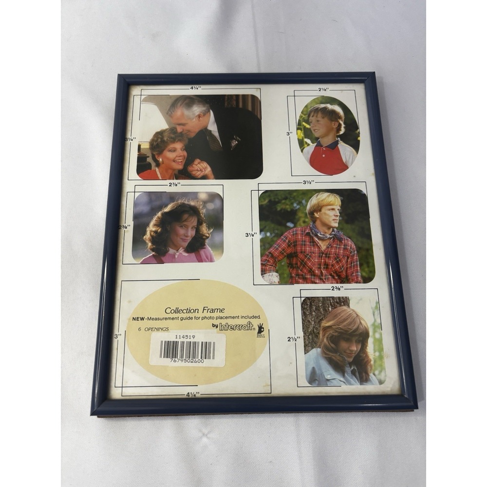 📷Vintage 1990s Intercraft Collage Frame 6 Openings‎ 9" X 11" Made In USA